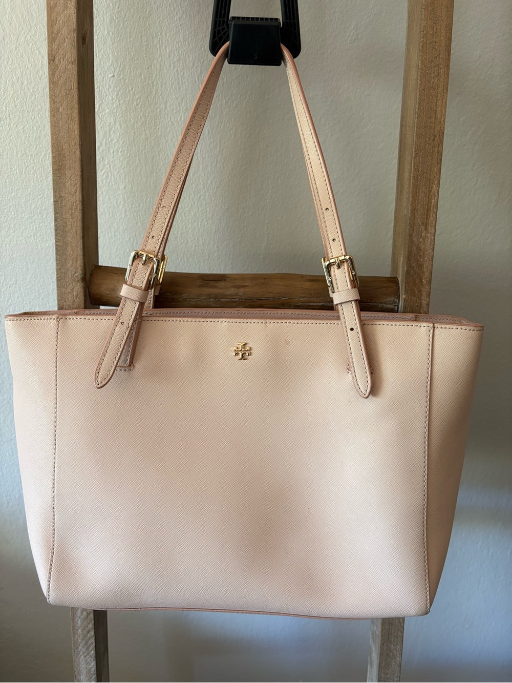 Tory Burch Pale Blush Saffiano Leather Tote